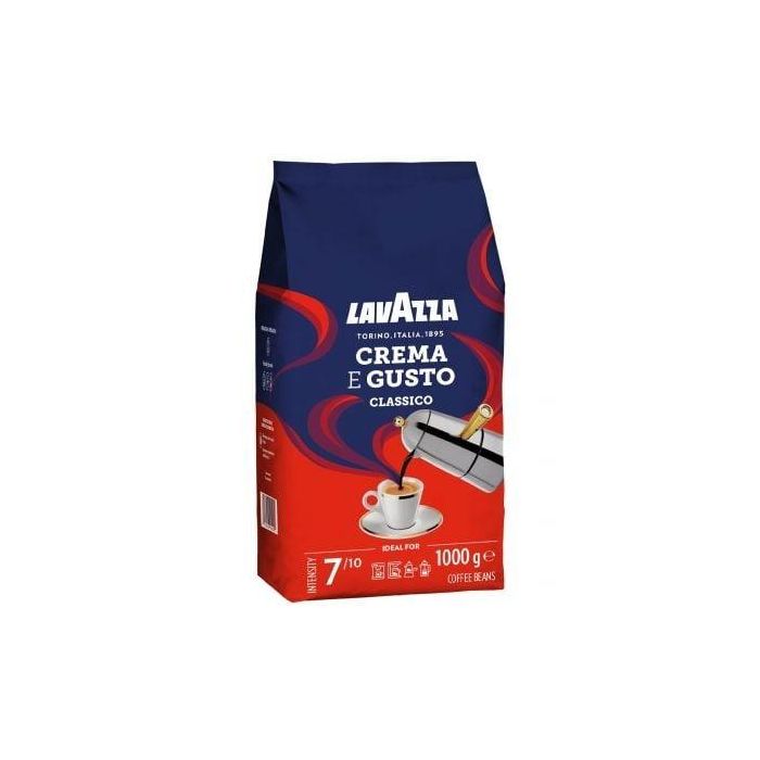 Lavazza 2454 Café en Grano Crema e Gusto Clásico 1kg - Blend Cremoso, Cuerpo Intenso, Notas Cacao y Chocolate, Arábica/Robusta, Tueste Medio Lavazza 2454 Café en Grano Crema e Gusto Clásico 1kg - Blend Cremoso, Cuerpo Intenso, Notas Cacao y Chocolate, Arábica/Robusta, Tueste Medio