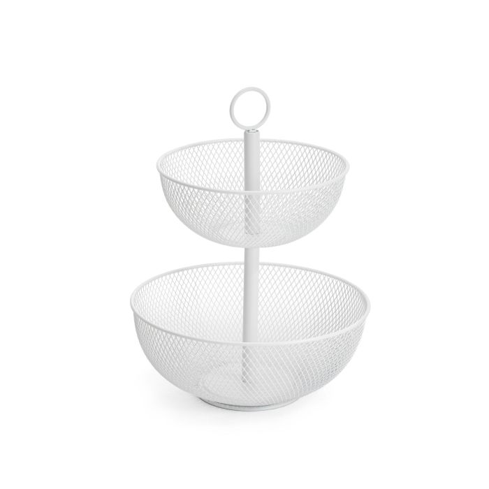 Cesta de metal frutero doble 31x31x41 cm - Confortime (4 Unidades) 4 Cesta de metal frutero doble 31x31x41 cm - Confortime (4 Unidades) 4