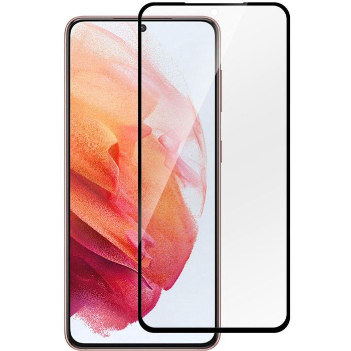 eSTUFF Protector de Pantalla Full Cover Titan Shield para Samsung Galaxy S21 5G, Vidrio Templado 9H, Antirayones