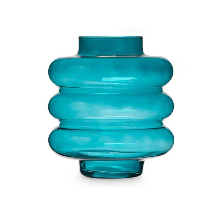 Jarrón de Cristal Triple Esfera Achatada 30 cm Turquesa - Giftdecor 2 Jarrón de Cristal Triple Esfera Achatada 30 cm Turquesa - Giftdecor 2