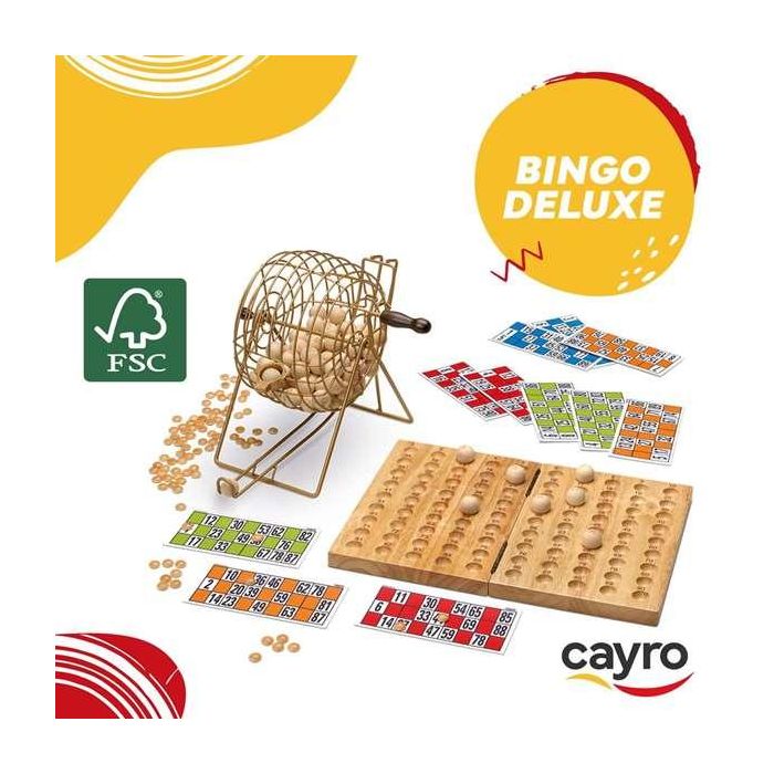 Cayro Bingo de Madera y Metal con Cartones 26x24x33 cm, Edad Mínima 3 Años 7