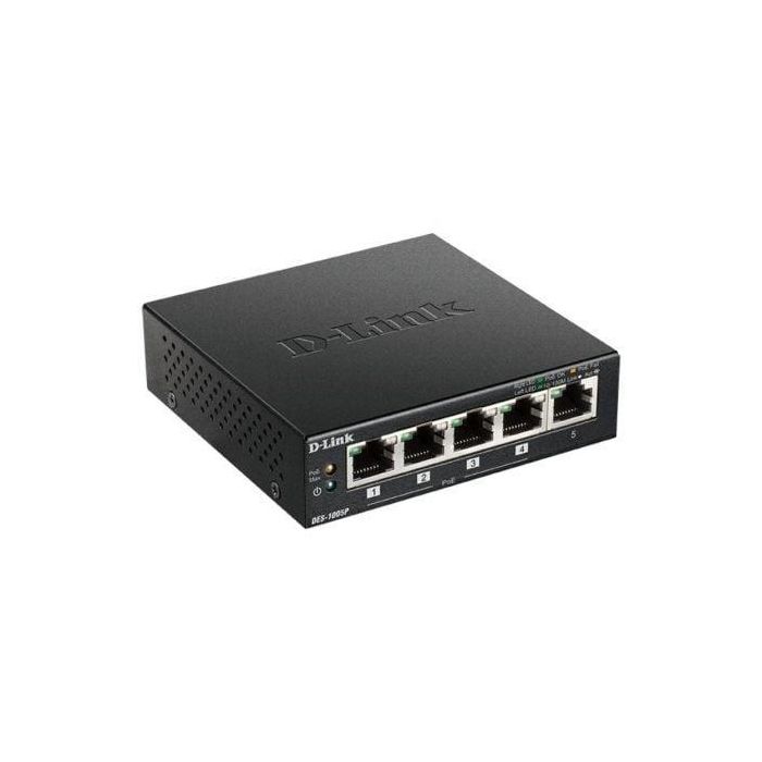 Switch D-Link DES-1005P 5 Puertos/ RJ45 10/100Mbps PoE 1 Switch D-Link DES-1005P 5 Puertos/ RJ45 10/100Mbps PoE 1