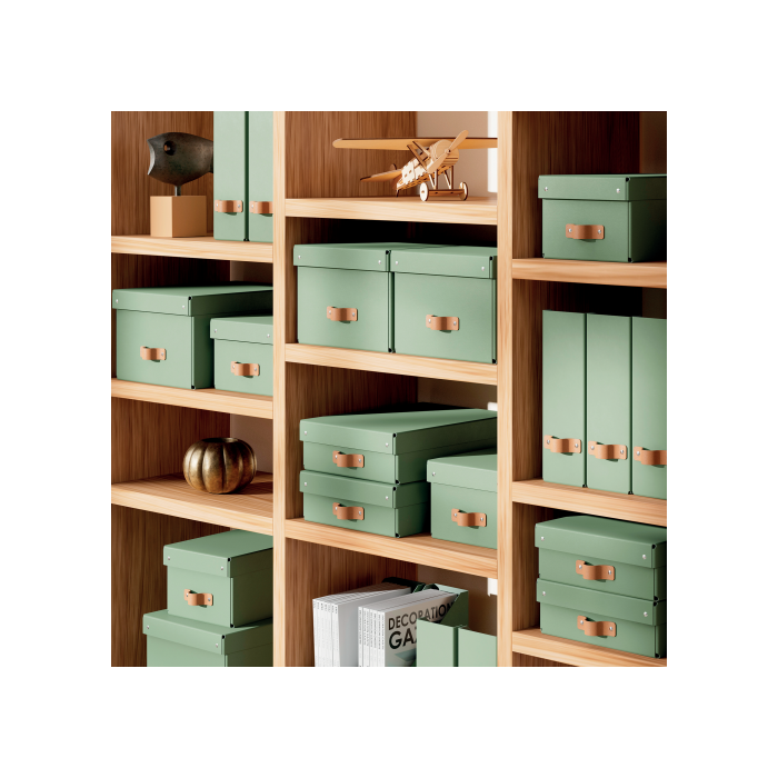 Pack 2 Cajas de Almacenamiento Cartón Pequeña Color Verde Leitz 61470050 1