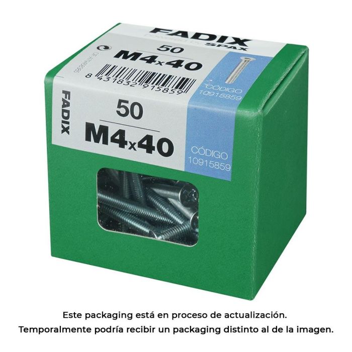 Fadix Tornillo Métrica CP M4x40mm, Caja de 50 Unidades 0 Fadix Tornillo Métrica CP M4x40mm, Caja de 50 Unidades 0