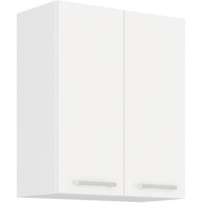 ATLAS Unidad alta con 2 puertas - Decoración blanca - L60 cm ATLAS Unidad alta con 2 puertas - Decoración blanca - L60 cm