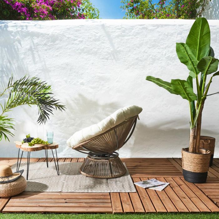 Home Deco Factory Butaca Giratoria Cancún Blanca - Acolchado Generoso, Giro 360°, Estilo Contemporáneo 6