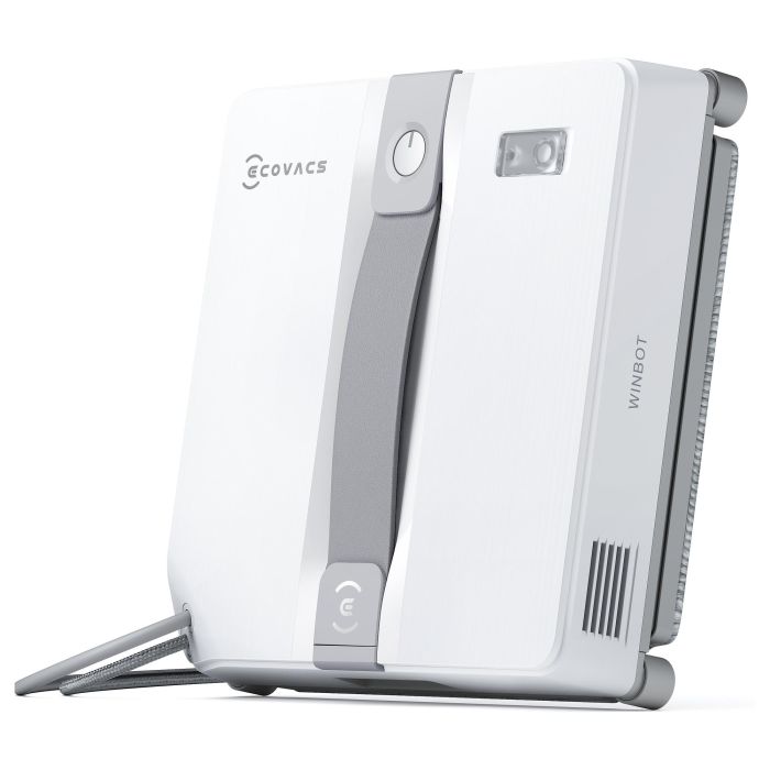 ECOVACS WINBOT Mini Robot Limpiacristales, Succión Universal 22x25 cm, Gris y Blanco, Batería de Ión-Litio, Nivel de Ruido 63 dB