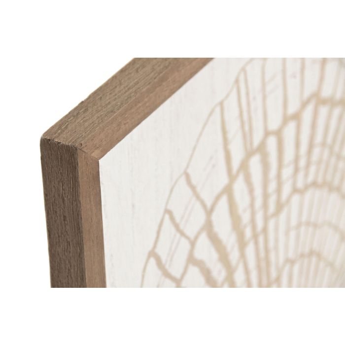 DKD Home Decor Hangzhou design 26b Cuadro Mediterraneo Blanco Natural MDF 2 x 40 x 40 cm (3 Unidades)