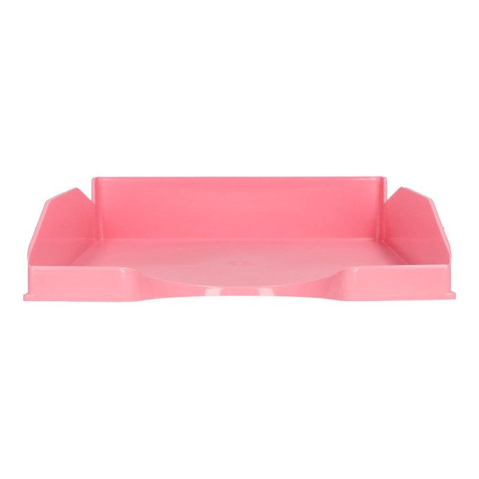 Bandeja Sobremesa Plastico Q-Connect Rosa Pastel Opaco 240x70x340 mm 1