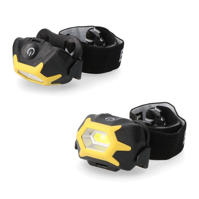 Edm Linterna frontal LED 1W, luz fría 6500K, 3 modos (120lm/50lm/flash), autonomía 2h, amarillo/negro 3 Edm Linterna frontal LED 1W, luz fría 6500K, 3 modos (120lm/50lm/flash), autonomía 2h, amarillo/negro 3