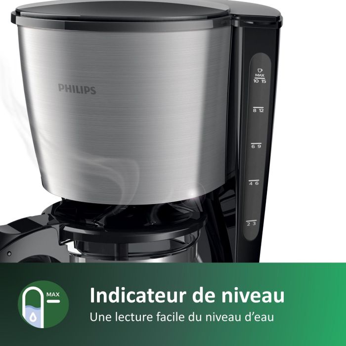 Philips HD7462/20 Cafetera de Filtro Daily Negro y Acero Inoxidable 3
