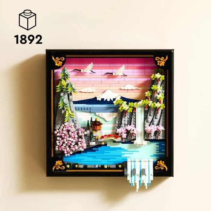 Lego 31218 Art Cherry Blossoms - Set de Construcción para Adultos - Maqueta Decorativa de Pared de Flores de Cerezo