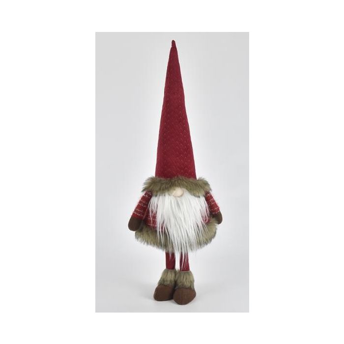 DKD Home Decor Figura de Navidad Tradicional Poliester Rojo, Dimensiones 72 cm (Alto) x 25 cm (Ancho) x 18 cm (Profundo)