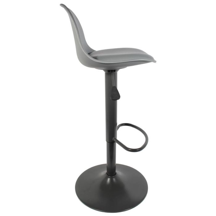 Home Deco Factory Taburete Bar Essentiel Gris Regulable en Altura 83-104 cm Diseño Moderno 2