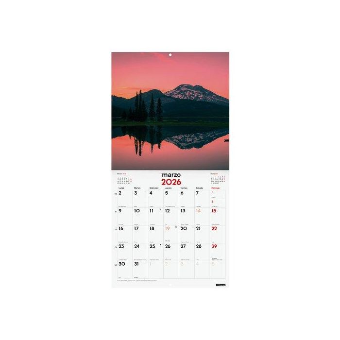 Calendario (2026) Finocam Pared Imagenes Mensual Para Escribir 300X300 Atardeceres Magicos