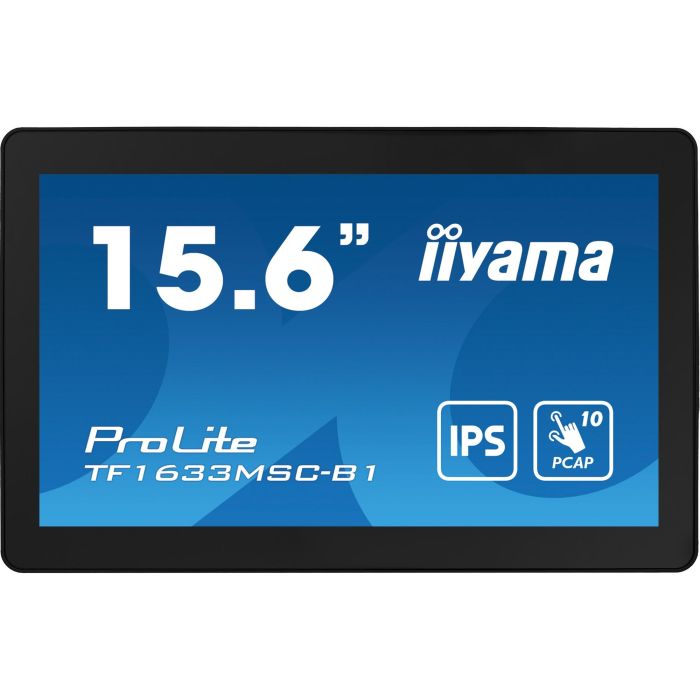 IIYAMA TF1633MSC-B1 Monitor Táctil 15.6" Full HD IPS (1920x1080) HDMI+DP, 5ms, Negro 1