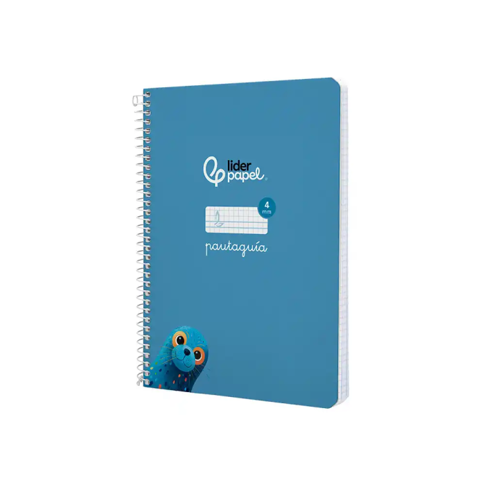 Liderpapel Cuaderno Espiral A5 Pautaguía Tapa Dura 80 Hojas 90gr Cuadro Pautado 4mm Azul 2