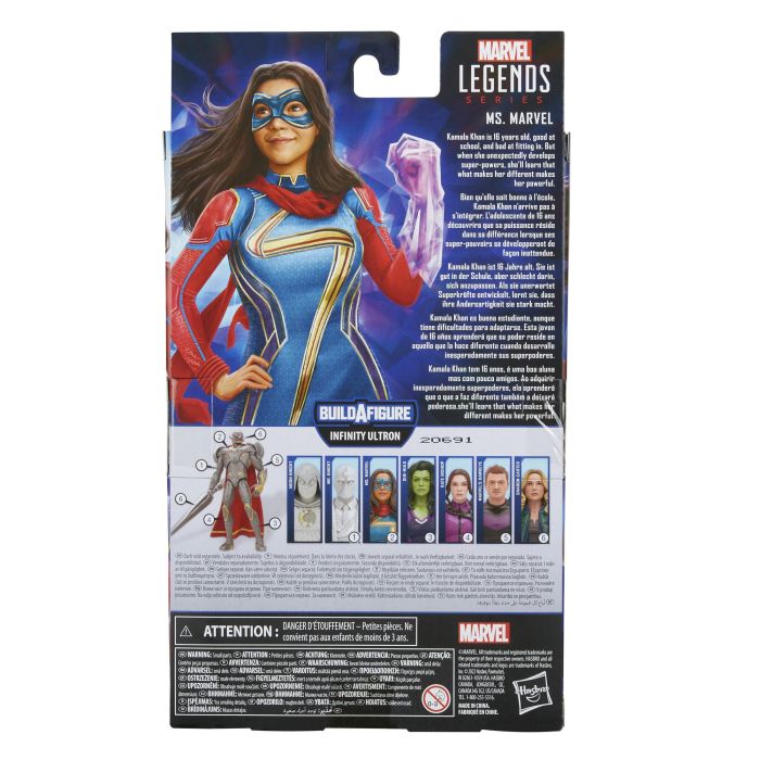Hasbro Figura Marvel Legends Ms Marvel Kamala Khan 15 cm Articulada Disney Plus UCM 7