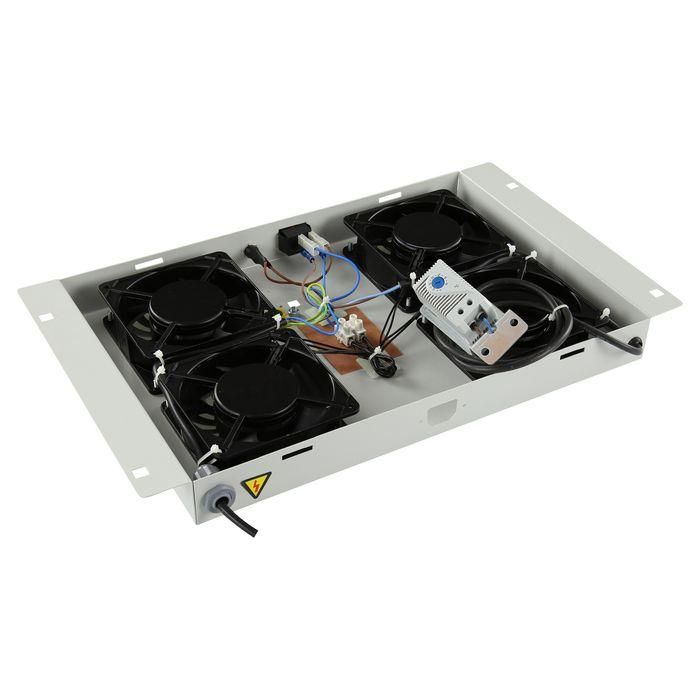 Logon RAF120WH Módulo de Ventilador de Techo 4 Ventiladores con Termostato Analógico, Flujo de Aire 560m³/h, Blanco, Enchufe UK 1