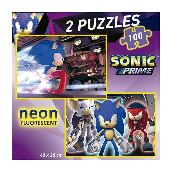 Puzzle 2x100 piezas sonic neon 5