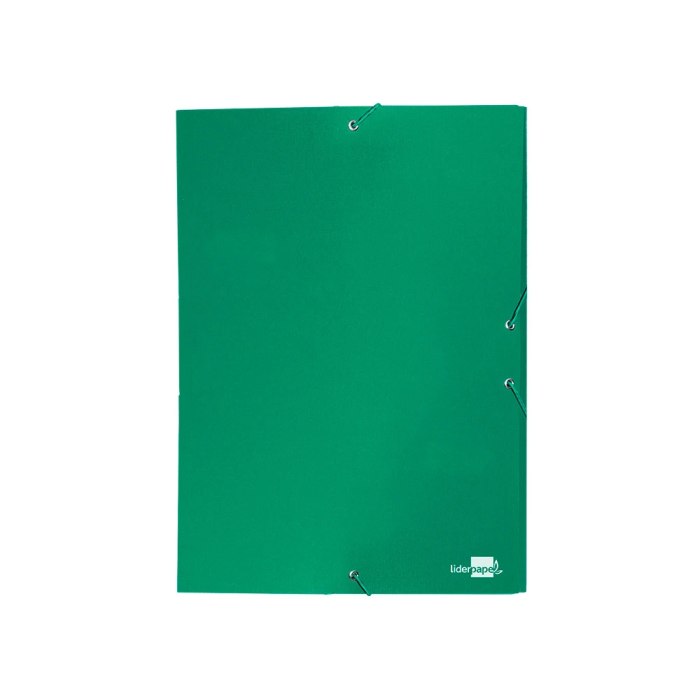 Liderpapel Carpeta proyectos folio lomo 30mm cartón forrado verde 250 x 350 mm 1