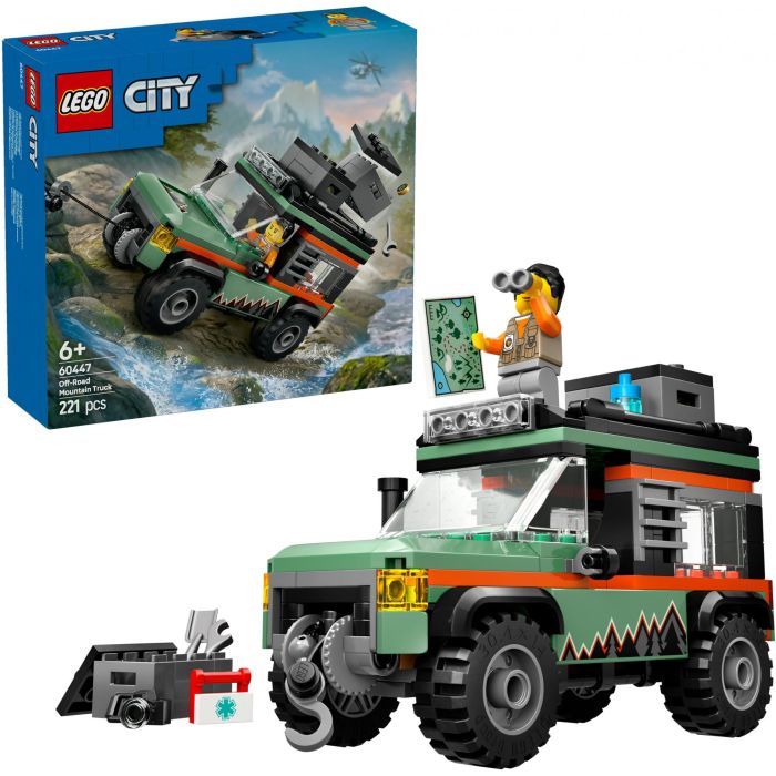 LEGO 60447 City Todoterreno 4x4 de Montaña con Cabrestante y Minifigura, Juego de Construcción +6 Años 2 LEGO 60447 City Todoterreno 4x4 de Montaña con Cabrestante y Minifigura, Juego de Construcción +6 Años 2