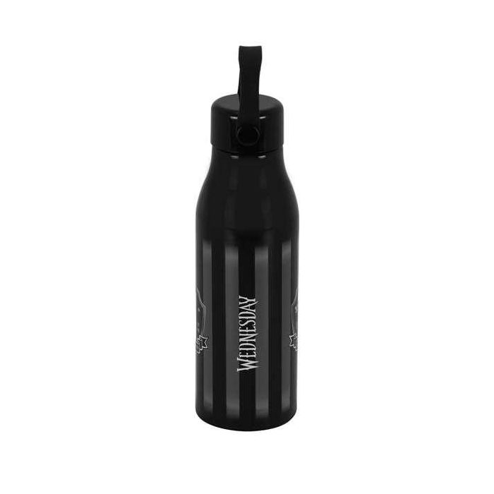 Karactermania Botella Miércoles Original Aluminio Reutilizable con Asa 27x7x7 cm 2