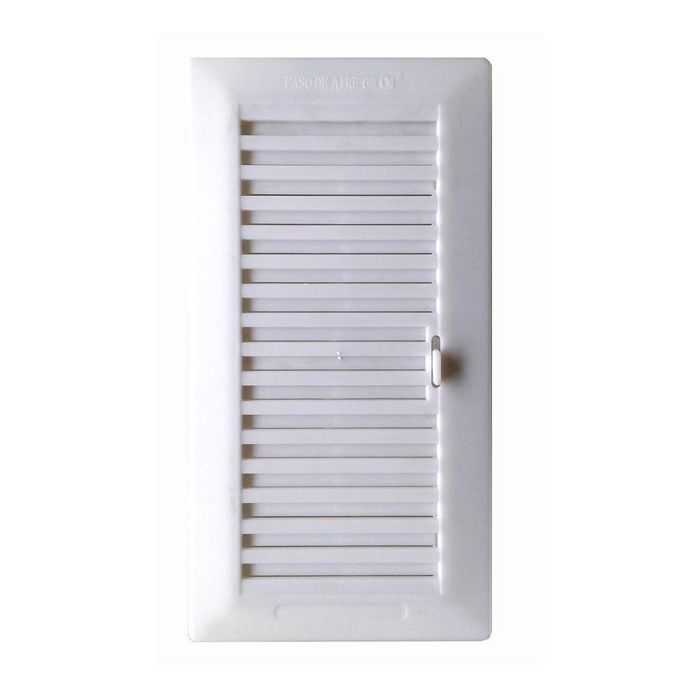 Fepre Rejilla de ventilación empotrar regulable 13.3x26cm, marco ABS blanco, polipropileno 0 Fepre Rejilla de ventilación empotrar regulable 13.3x26cm, marco ABS blanco, polipropileno 0