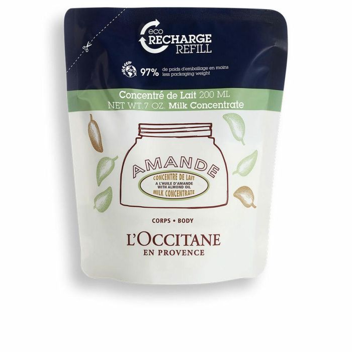 L'Occitane En Provence Concentrado de Leche de Almendra Recarga Hidratante Corporal 48h Nutrición 200 ml