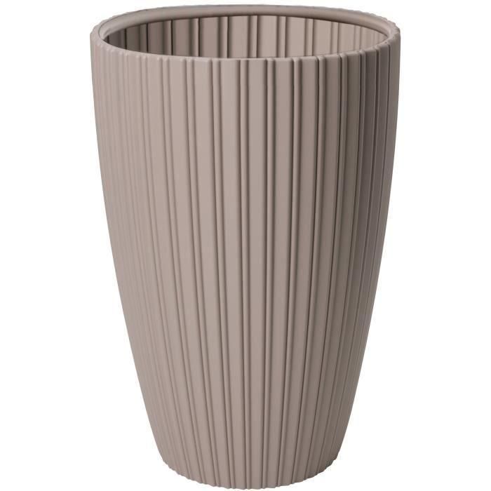 Maceta - Garden ID - Fancy - 40 x 58 cm - Para jardín, balcones o interiores - Taupe Maceta - Garden ID - Fancy - 40 x 58 cm - Para jardín, balcones o interiores - Taupe