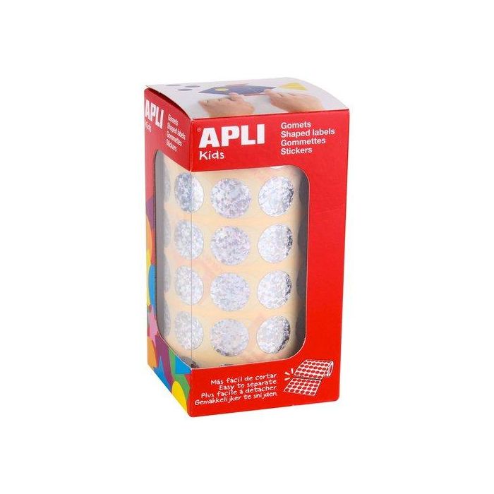Gomets Apli Metalizados Rollo 59H Circulo Ø 15 Mm Holografico 2.832 Uds. (11631)