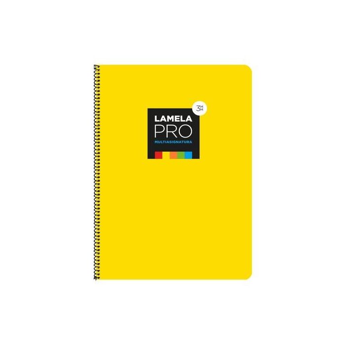 Lamela Bloc Tapa Extra Dura Fº 100H Cuadrovia 3 Mm Amarillo (5 Colores En Banda) (Set de 5)