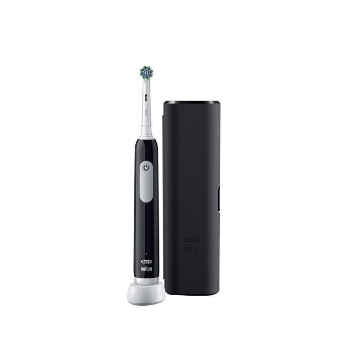 Cepillo de dientes eléctrico - ORAL-B - Pro 1 - Negro - Sensor de presión 360 - 7 días de duración de la batería 1