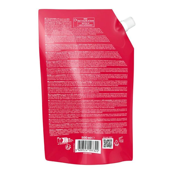L'Oréal Paris Elvive Color-Vive Champú Protector Recarga Eco Pack 500 ml 1