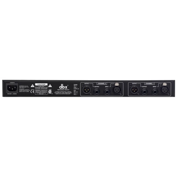 DBX 215S Procesador de Señal de Audio Profesional, 2 Canales, 15 Bandas por Canal, Montaje en Rack, Dimensiones 55.9 x 28.8 x 6.3 cm 1