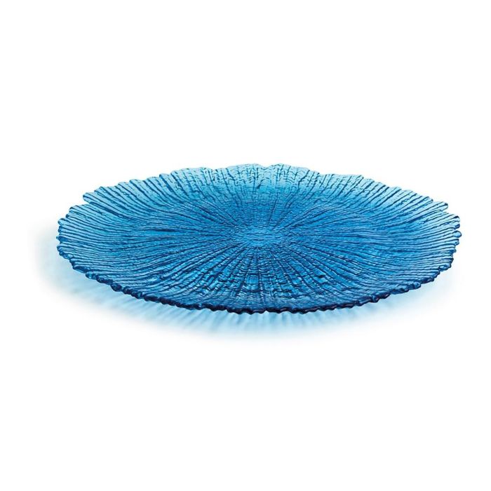Quid Plato de Presentación Mar de Viento, Vidrio Azul 32 cm con Relieve Orgánico, Pack de 6 Unidades, Ecológico y Reciclable 0 Quid Plato de Presentación Mar de Viento, Vidrio Azul 32 cm con Relieve Orgánico, Pack de 6 Unidades, Ecológico y Reciclable 0