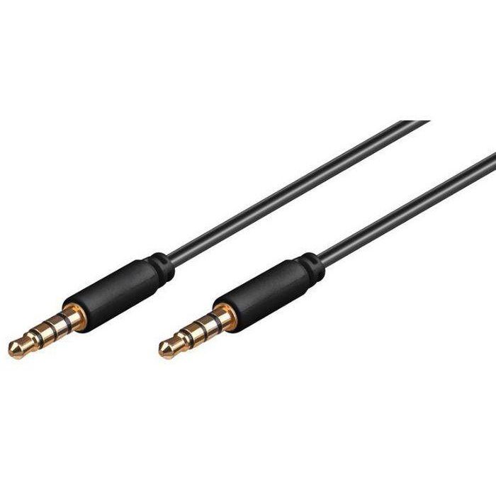 MicroConnect 3.5mm (4-pin, stereo) Minijack slim Extension Cable, 0.5m MicroConnect 3.5mm (4-pin, stereo) Minijack slim Extension Cable, 0.5m