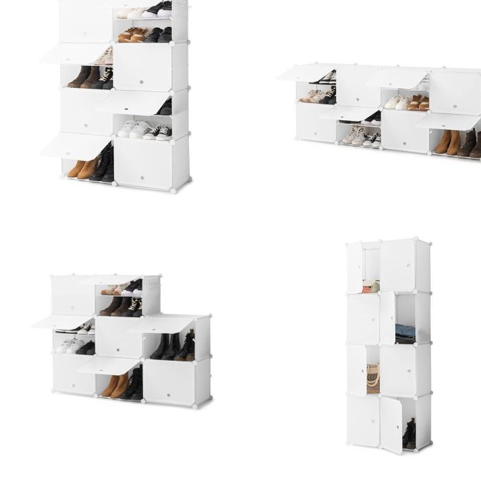 Zapatero Modular Portátil InnovaGoods Blanco 14