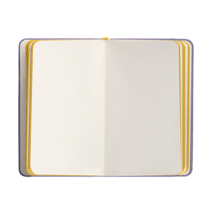 Antartik Cuaderno A6 Tapa Dura Hojas Lisas Morado y Amarillo 100 Hojas 80gr FSC 7