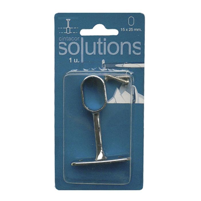 Cintacor Soporte Armario Central Ovalado Cromado con Acabado Brillo para Tubo 2,5 x 1,5 cm Stor Planet 3