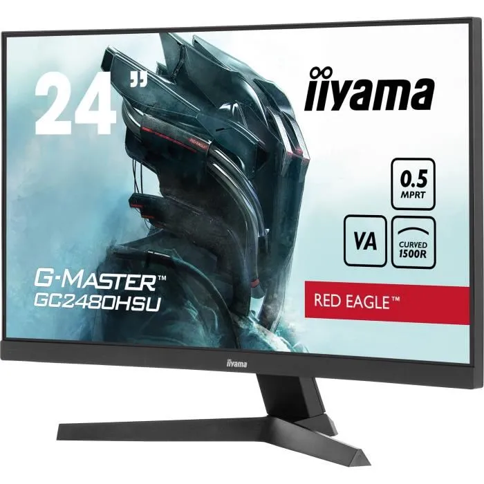 Iiyama G-MASTER GC2480HSU-B1 Monitor Gaming 23.6" VA Full HD 1920 x 1080 180Hz 0.5ms Curvo 1500R Mate 2