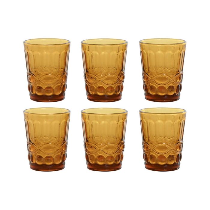 Vaso Basicos DKD Home Decor Ambar 8 x 10 x 8 cm Set de 6 Vaso Basicos DKD Home Decor Ambar 8 x 10 x 8 cm Set de 6
