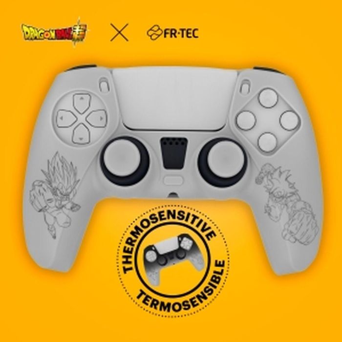 Funda Silicona + Grips FR-TEC Dragon Ball Super silicona termocromática para Mando PS5/ Negra Funda Silicona + Grips FR-TEC Dragon Ball Super silicona termocromática para Mando PS5/ Negra
