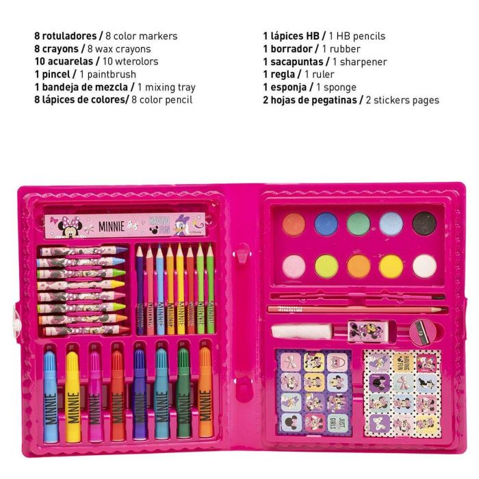 Set papelería coloreable caja minnie 45.0x26.70x 3 cm 3 Set papelería coloreable caja minnie 45.0x26.70x 3 cm 3