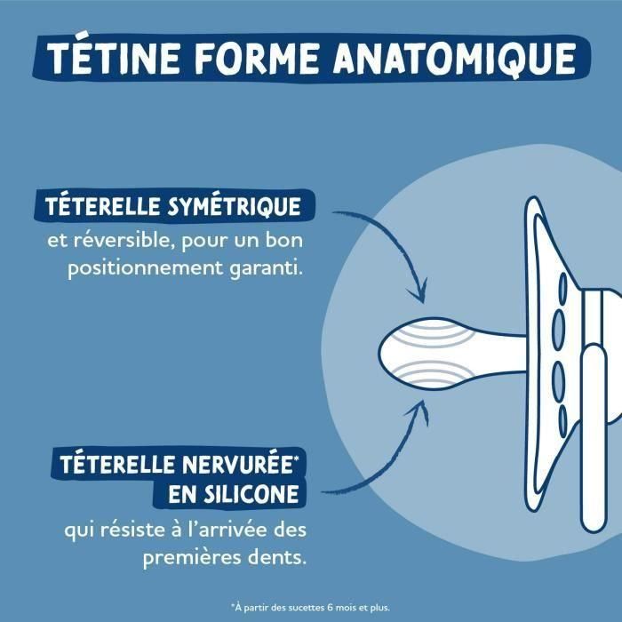 Dodie EDL A102 Chupetes anatómicos Duo +6 meses Hippo 2 Dodie EDL A102 Chupetes anatómicos Duo +6 meses Hippo 2
