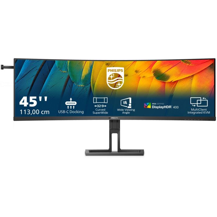 Philips 45B1U6900C Monitor Curvo 44.5" Ultrawide Dual Quad HD 5120x1440 32:9 4ms 75Hz 2xHDMI DP USB-C 100W 1