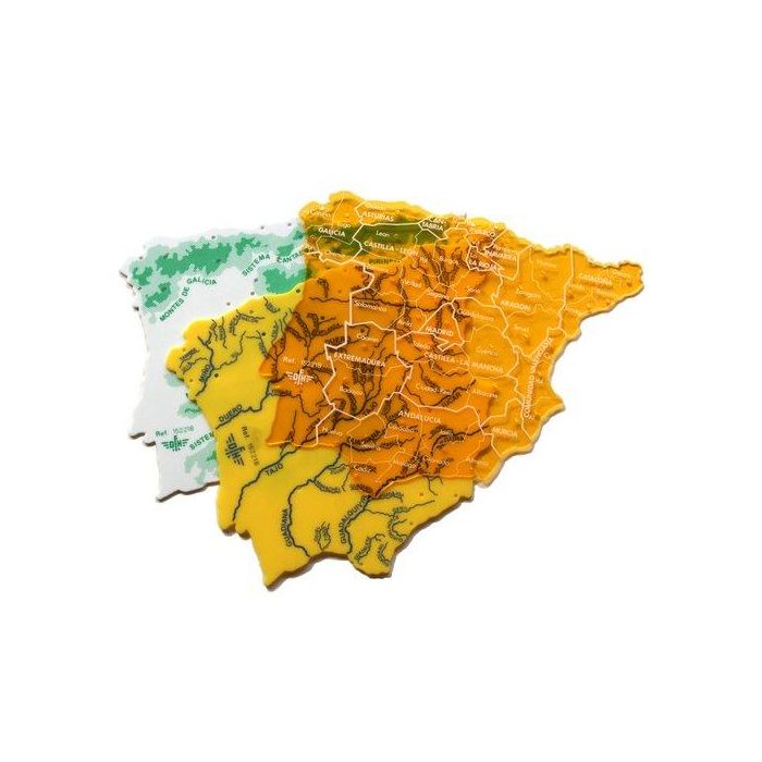 Plantillas 3 Mapas España Grande Colores (Set de 10)