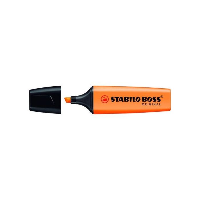 Stabilo Marcador Fluorescente Boss Original Naranja - Tecnología Antisecado, 9 Colores