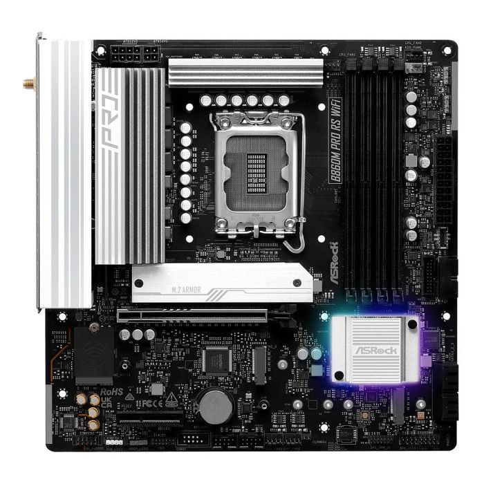 ASRock Placa Base B860M Pro RS Wifi mATX LGA 1851 DDR5 HDMI/DP Wifi 2
