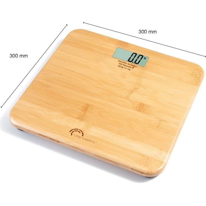 Báscula personal - LITTLE BALANCE - 8745 - Reparable por USB - 150 kg / 100 g - Mi bambú 1 Báscula personal - LITTLE BALANCE - 8745 - Reparable por USB - 150 kg / 100 g - Mi bambú 1